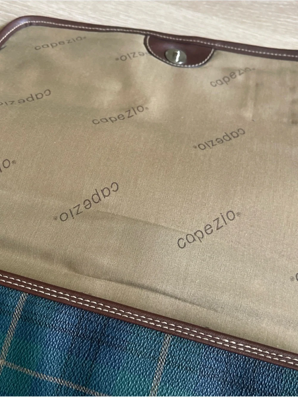 Capezio Tartan Plaid messenger laptop backpack bag